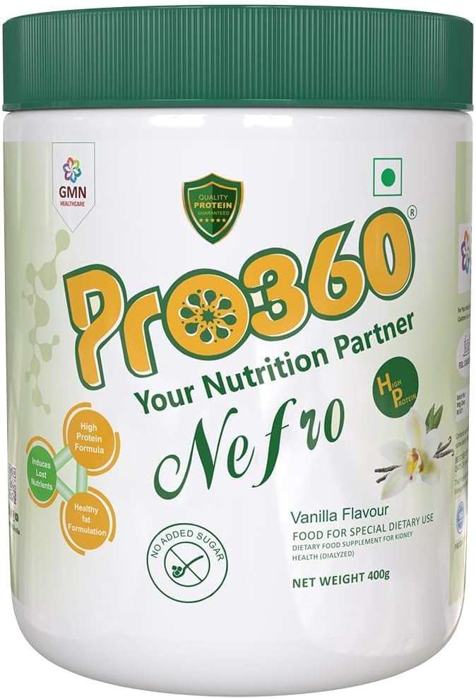 Nefr.o HP 400g (FKA Nephro) - Diallysis Care Nutritional Supplement Powder - High Protein Formule obohacená L- Taurin, L- karnitin pro ledviny / renální zdraví - No Add Sugar, Vanilla Flavour