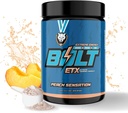 6AM Run Bolt - Pre Workout Powder for Instant Energy Boost for Cardio and Focus - No Jitters, High Energy Conditioning Formule - All Natural, Keto, Vegan (Peach Sensation)