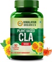 Himalayan Organics Organics Plant based CLA 1000 Safflower olej Extract Fat Burner dodatek 124; Imunity Booster, Weight Management, Lean Muscle Mass 124; Dobré pro muže a ženy -90 Veg Kapsle