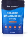 Luckycare Creatine Monohydrát - 5000 mg čisté mikronizované Creatine - Creatine Powder Support for Strength & Performance - 100 Servings, 500G