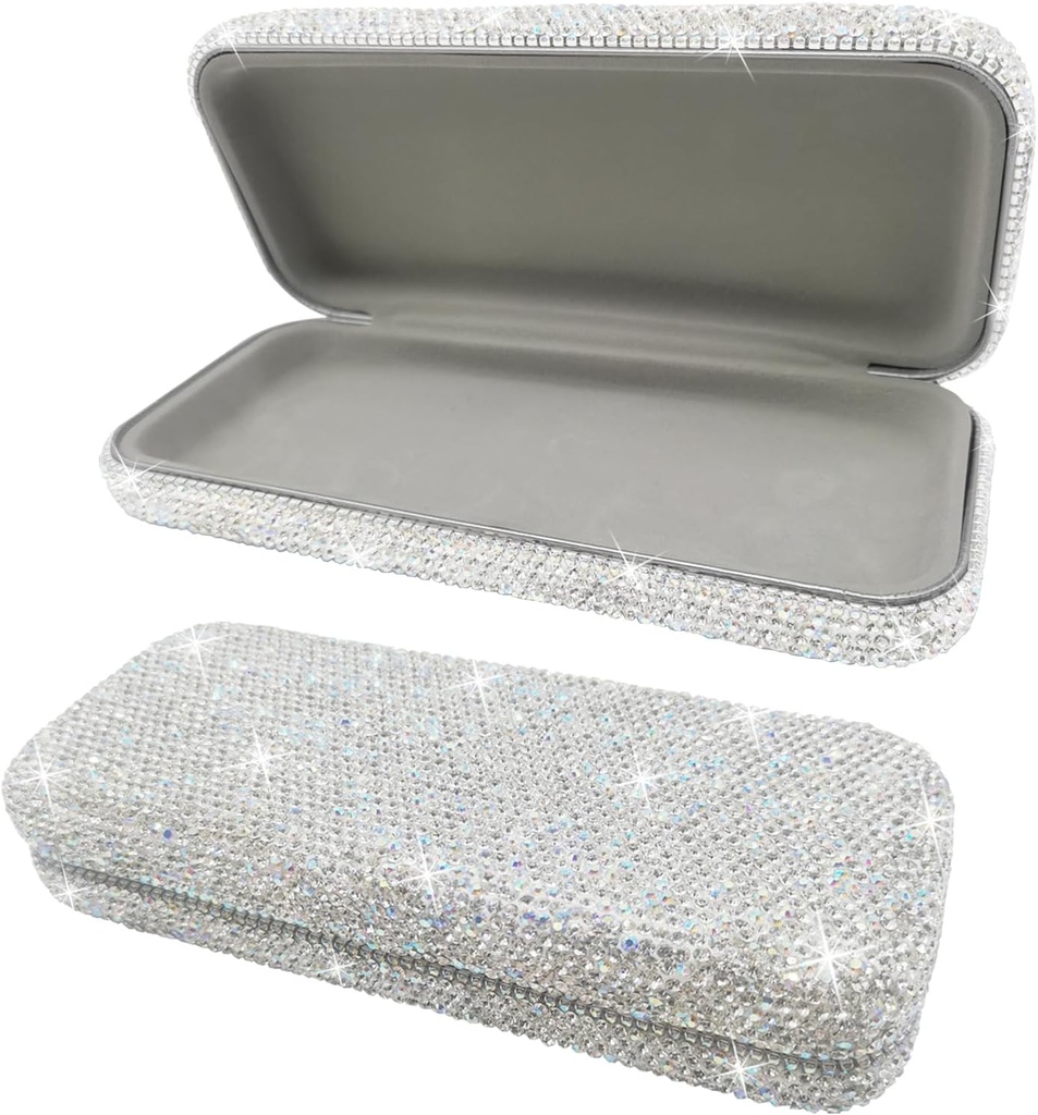 Bling Sunglass Case, Shiny Diamond Sunglass Hard Case Cute Glass Case, Rhinestone Eyeglass Case pro ženy