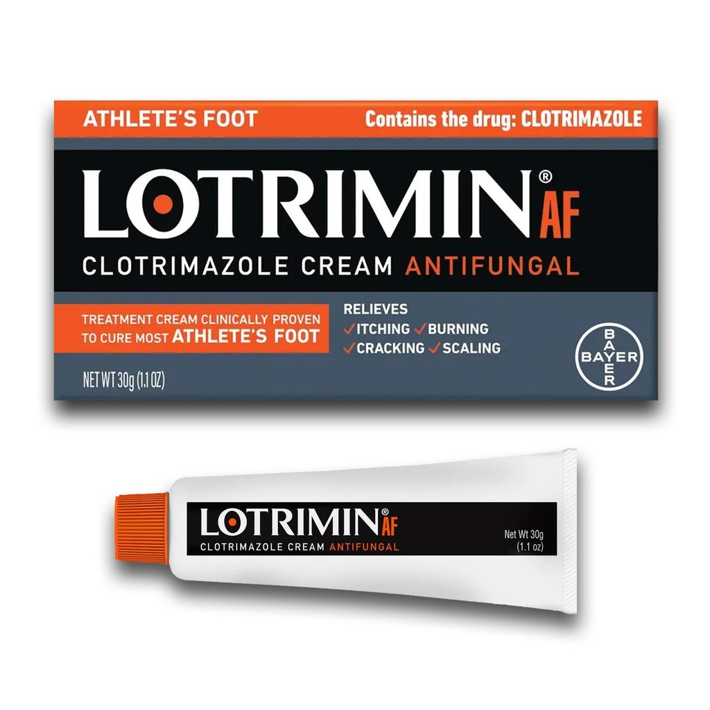 Lotrimin AF Cream: Athletova noha 1% Clotrimazol Antimykotická léčba, Klinicky osvědčený efektivní, 1.1 Ounce (New Look)