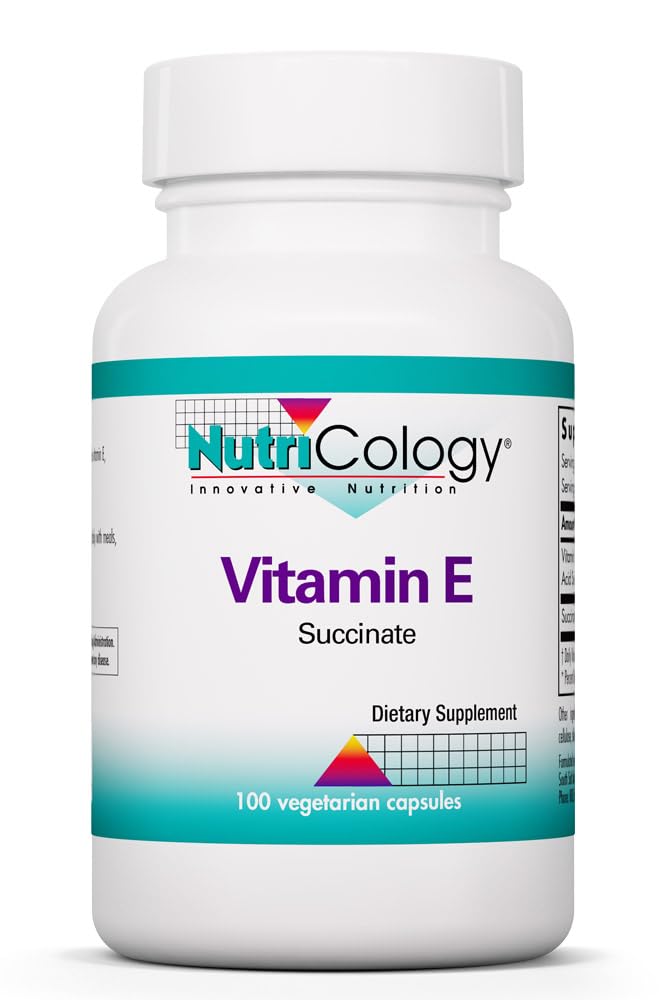Nutricology Vitamin E Suppendix - pro muže a ženy, 400 IU D- Alfa- Tochoferyl, Antioxidant, Vegetariánské kapsle - 100 Počet