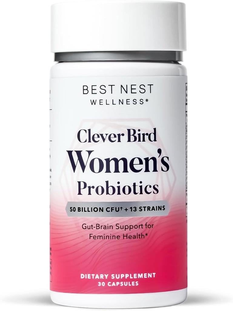 Nejlepší Hnest Wellness Ženské Probiotika - Gut & Brain Health Supplement - Formule s více Probiotické proužky - Dědičná podpora Dodatek pro ženy - 30 Kapsle