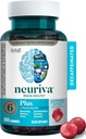 NEURIVA Plus dodatek k mozku pro paměť, zaměření a koncentraci + kognitivní funkce s vitamíny B6 & B12 a klinicky testované nootropické fosfatidylserin a neurofaktor, 50ct jahodové gumy