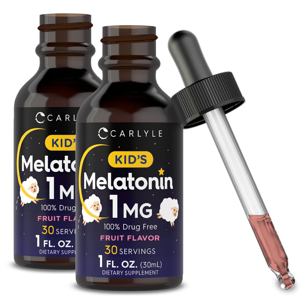 Carlyle Kids melatonin tekuté 124; 1 fl oz 124; Dva balení 124; Ovoce Flavor 124; Drogy zdarma Children dodatek