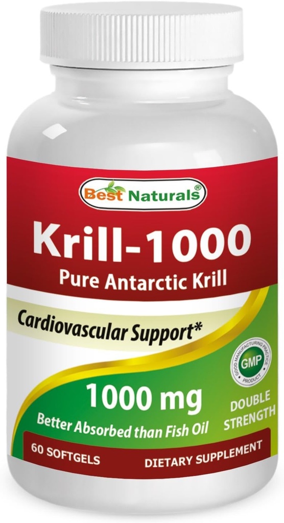 Nejlepší Naturals Krill Oil Soft Gel, 1000 mg, 60 Počet