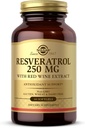 Solgar Resveratrol 250 mg s výtažkem z červeného vína - 60 Softgels - Antioxidant Support - Non- GMO, Gluten Free, Dairy Free - 60 Služeb