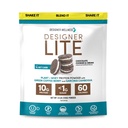 Designer Wellness, Designer Lite, Low Calorie Natural Protein, Prebiotický fiber, Key Vitamíny & Minerály, Chocolate Cookies & Cream, 25.6 Ounces