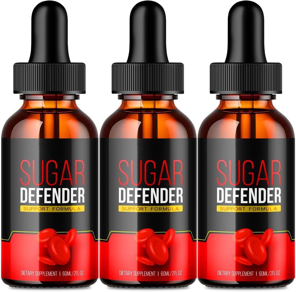 VIVE MD Sugar Defender Kapky - Oficiální vzorec - Cukr Defender 24, Cukr Defender Liquid, Maximální síla Cukr Defender Dodatek s Hawthorn Berry Organic, Cukr Defender Recenze (3 Pack)