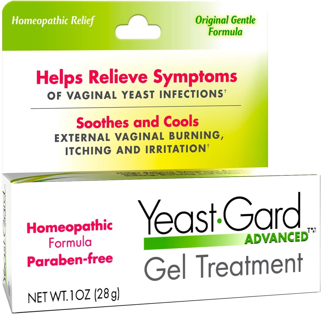YeastGard Advanced Homeopatická Kvasinková léčba Vaginální gel - bílá 1 oz