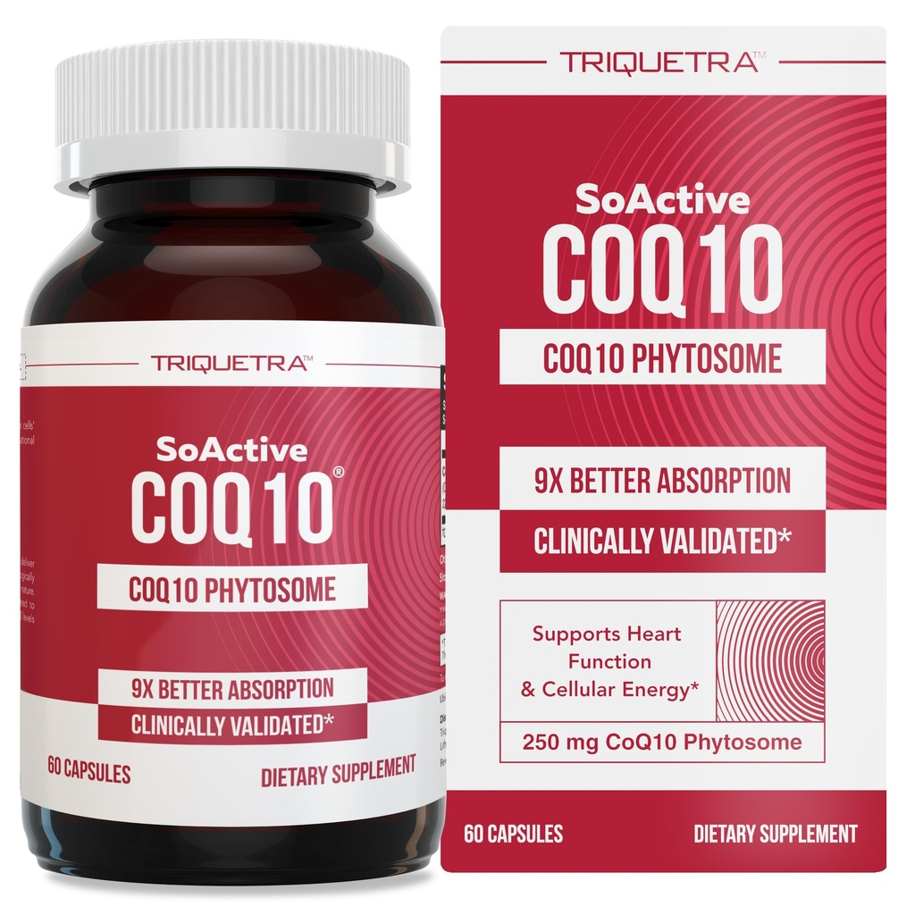 SoActive CoQ10 ® 250 mg: CoQ10 Phytosom s až 9X vyšší absorpcí - Proven Cellular Delivery - Podporuje buněčnou výrobu energie (60 kapslí)