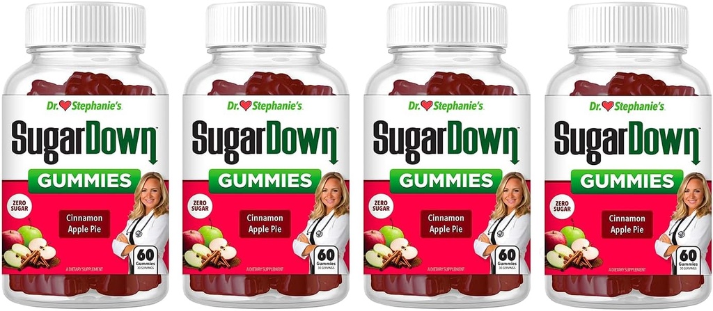SugarDown Gummies Dr. Stephanie - Ceylon & Cassia Skořice Dodatek - 4 Pack