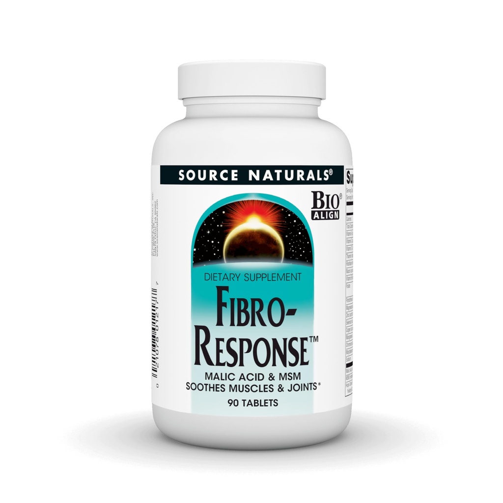 Zdroj Naturals Fibro- Response Bio- Přidružené Malic Acid & MSM, 90 Tablety