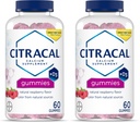 CITRACAL doplněk vápníku Žvýkačky, Žvýkací vápník s vitamínem D3, podporuje zdraví kostí, Vápník Žvýkačky pro věky 12 +, Přírodní Malina Flavor, 60 Počet (balení po 2)