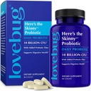 Lovebug Skinny Prebiotika a probiotika pro ženy Stravovací zdraví a imunitní podpora - 10 miliard CFU Probiotické proužky Gut zdraví, plyn, zácpa & Bloating, 60ct