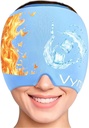 Migréna Relief Cap Zázrak bolesti hlavy Relief Cap360 Hot & Cool Bolest hlavy Cap Soothing Odorless Gel Ice Head Wrap Upgraded Migréna Cap pro napětí, stres a sinus (modrá)