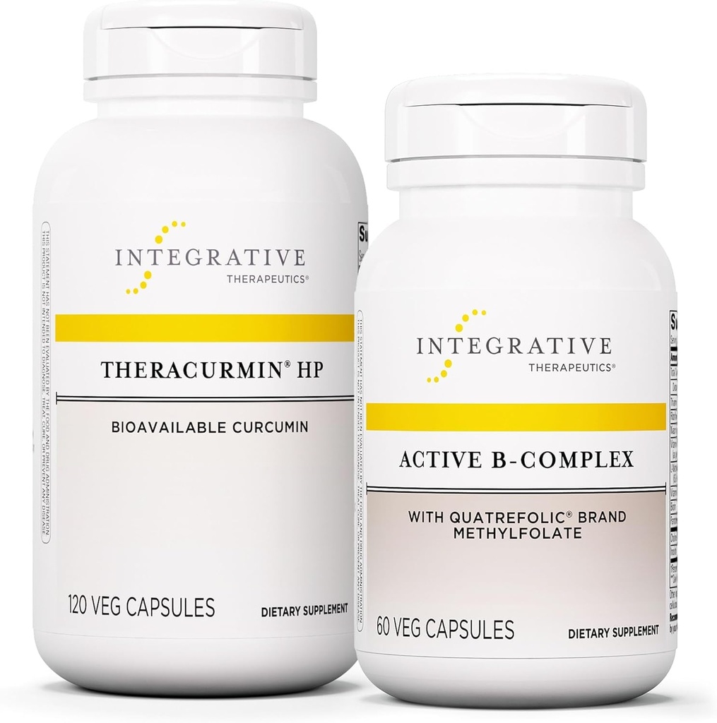 Integrační terapeutika Bundle s Active B- Complex, 60 Kapsle & Theracurmin HP, 120 Kapsle - Aktivní B- Complex na podporu energetického metabolismu * - Teracurmin To je 27x více Biologicky dostupné *