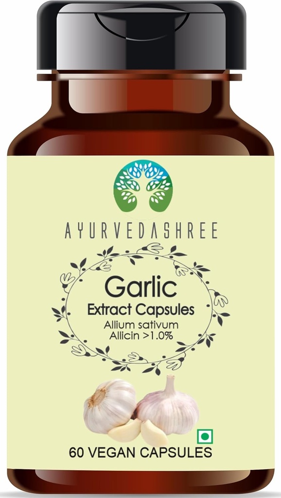 Česnek Extrakt 500mg - 60 Vegetariánských kapslí 124; Allium Sativum pstruh 124; Všechny přírodní Př