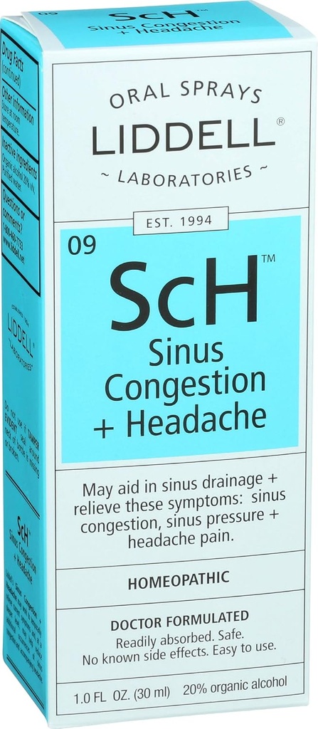 Liddell Homeopatický Sinus Congestion a bolest hlavy Spray, 1 Fluid Ounce