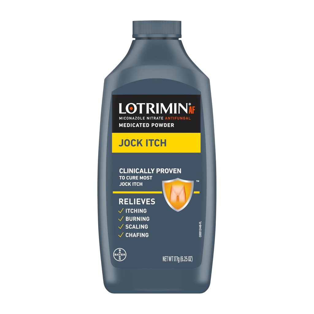 Lotrimin Antimykotický Jock Itch Medikovaný prášek s Miconazole Nitrate, Jock Itch léčba pro muže, ženy, a děti nad 2, 6.25 oz láhev