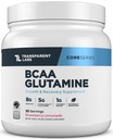 Transparentní Labs BCAA glutamin - 8000 Mg BCAA Powder s L glutaminu pro post cvičení zotavení, růst svalů, & Zvýšená endurance - 30 Služení, Jahodová citronáda
