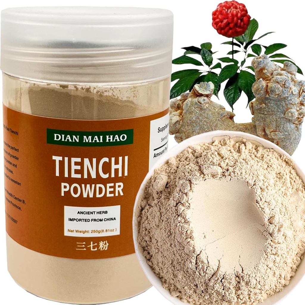 100% Superfine čistý přírodní Yunnan Wenshan Notoginseng Tien Chi Root San Qi Tienchi Powder 250g