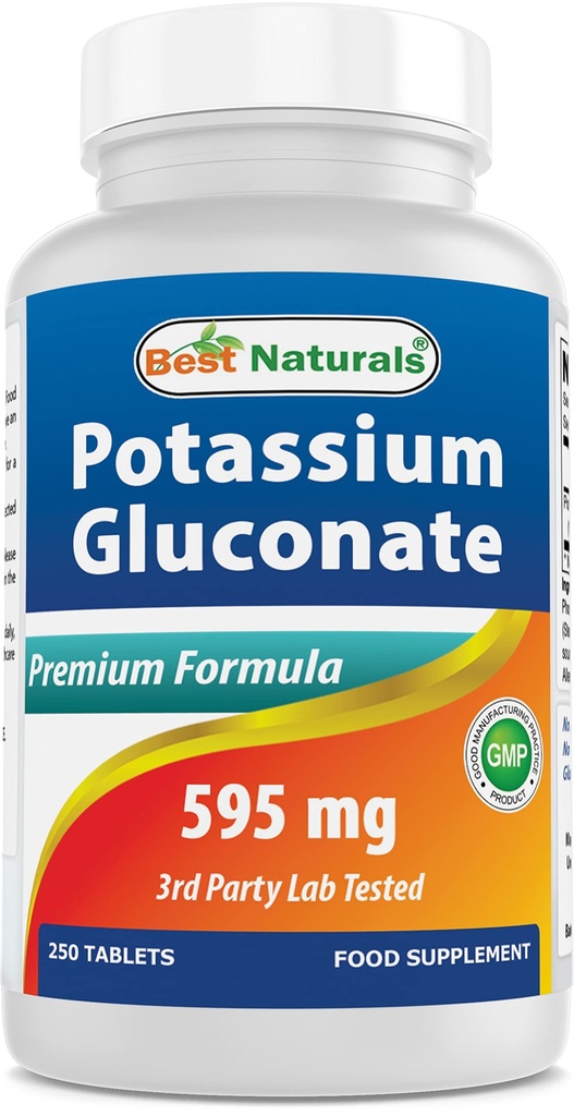 Nejlepší Naturals Draslík Gluconate dodatek 595 Mg Tablet, 250Count