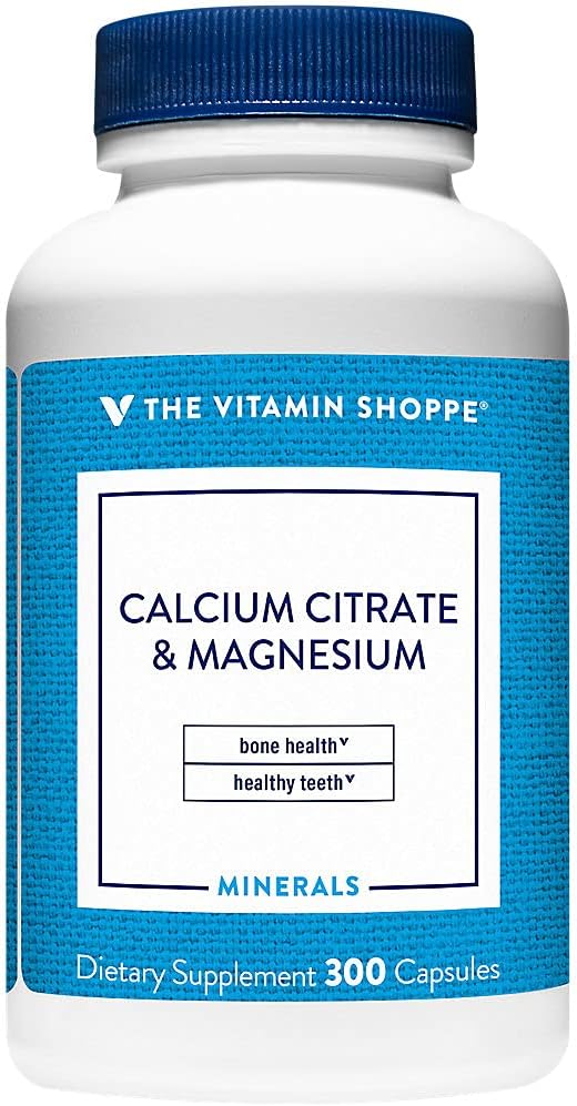 Citrát vápenatý a hořčík (300 kapslí) od The Vitamin Shoppe