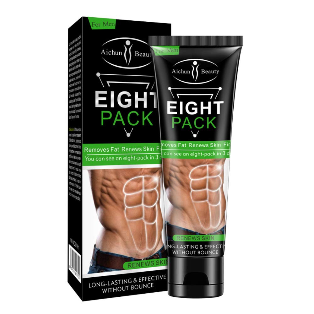 AICHUN BEAUTY osm balení pro muže silný Waist Mangly Torso hladké linky Press Fitness Břišní pálení svalů tuk Odstranit reews kůže hubnutí hubnutí krém 80g