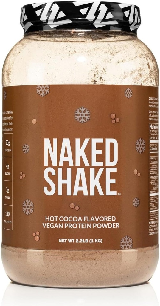 Naked Shake - Hot Cocoa Protein Shake - Rostlinný proteinový prášek s Mct Oil - gluten- Free, Soy- Free, No Gmos nebo umělé sladkosti - 30 Služeb
