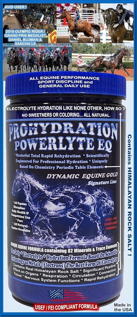 PROHYDRACE EQ... Nové plemeno v Equine Electrolyte / Professional Hydration Matrix System Formule. 1080g (60 denní servis)
