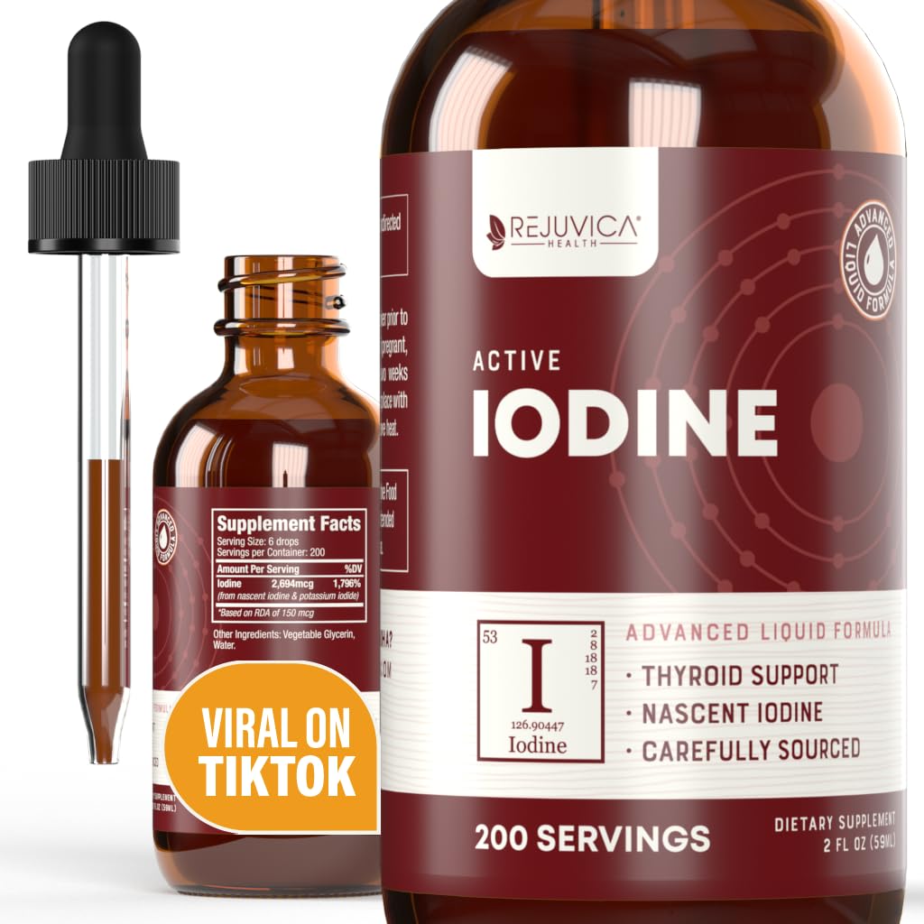 Aktivní jód - Nascentní jódové kapky - Liquid Delivery for Better Absorption - Podporuje zdravou energii, vitalitu a hladinu jódu