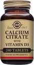 Solgar vápník Citrát s vitamínem D3 tablety, 240 Počet (Balení po 1)