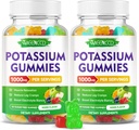 Citrátové žvýkačky draselné 1000mg, vysoce potentní doplňky draslíku pro dospělé ženy a muže, podpora bolesti nohou a svalů zdraví, bez cukru, míchaná ovocná příchuť, 120 Počet