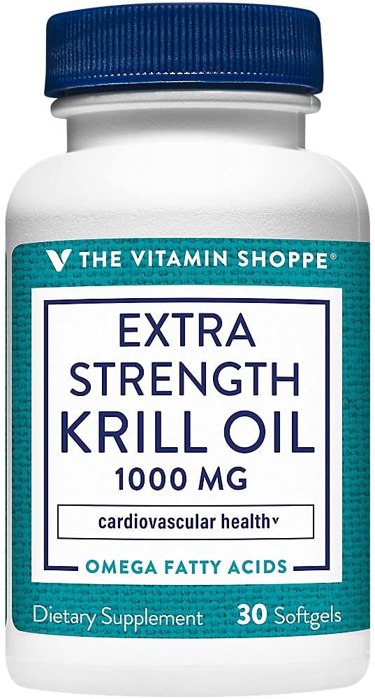 Vitamin Shoppe Extra Strength Krill Oil - MSC Certified Sustainable - 1000 MG (30 Softgels)