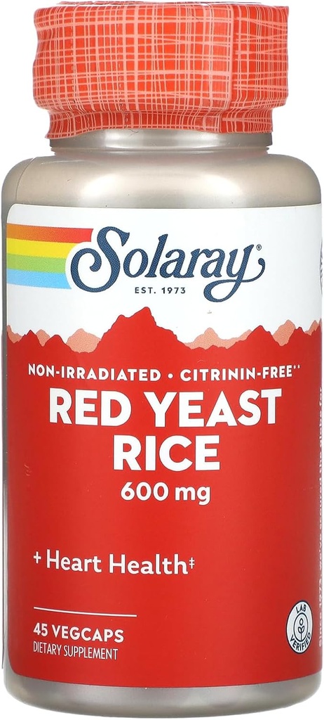 Červená kvasinková rýže SOLARAY - 600 MG (45 tobolek)