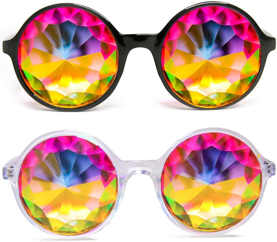 GloFX Kaleidoscope brýle CLAS124; Lehké Crystal EDM Festival Difraction CLAS124; 2 Pack of Rave