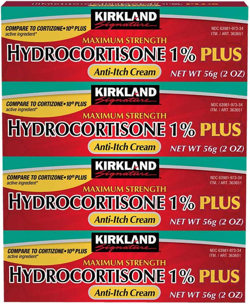 Podpis Kirkland Hydrokortizon 1% Plus Anti- Itch Cream, 8 Ounces (balení po 4)