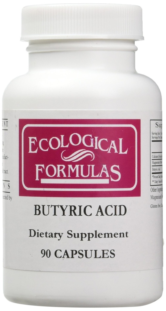 Ekologické parametry vápníku Magnesium Butyrate (Btyric Acid), Podporuje Gut zdraví. 1-Pack, krém, 90 Kapsle