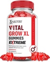 Odůvodněné laboratoře Vital Grow XL Extreme 2000MG Performance Gummies Advanced Formule s ACV Pomegranate Beet Juice Powder B12 Vegan Non GMO 60 Gummys