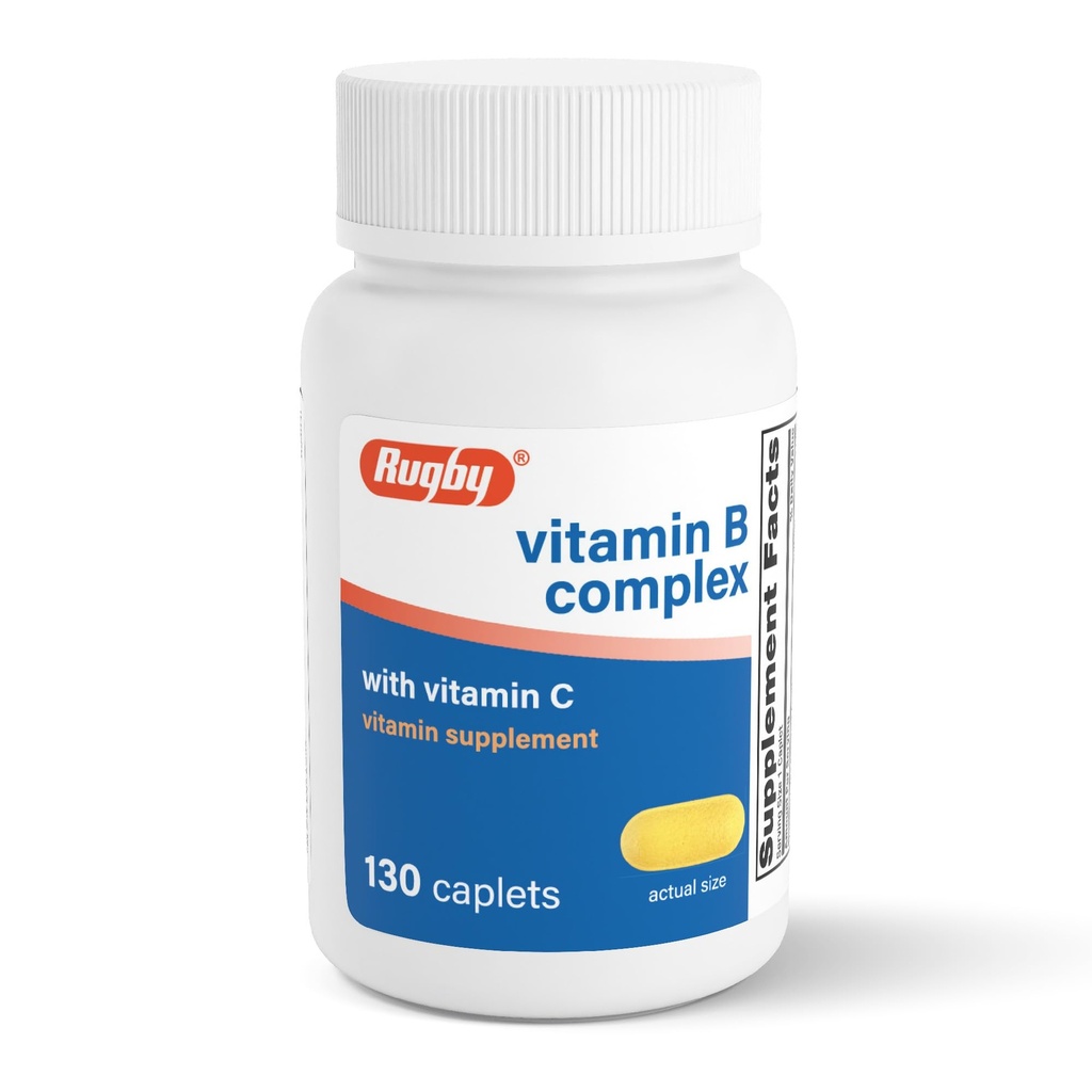 Rugby vitamin B komplex s vitaminem C - gluten- zdarma B komplexní vitaminy pro energii, metabolismus, Nerve, a imunitní podpora, 130 kaplety