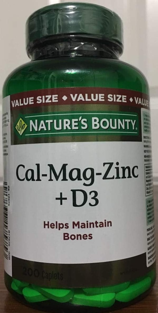 Přírodní žluť vápníku hořčík zinek s vitamínem D3, 200 kaplety (balení květen Vary)