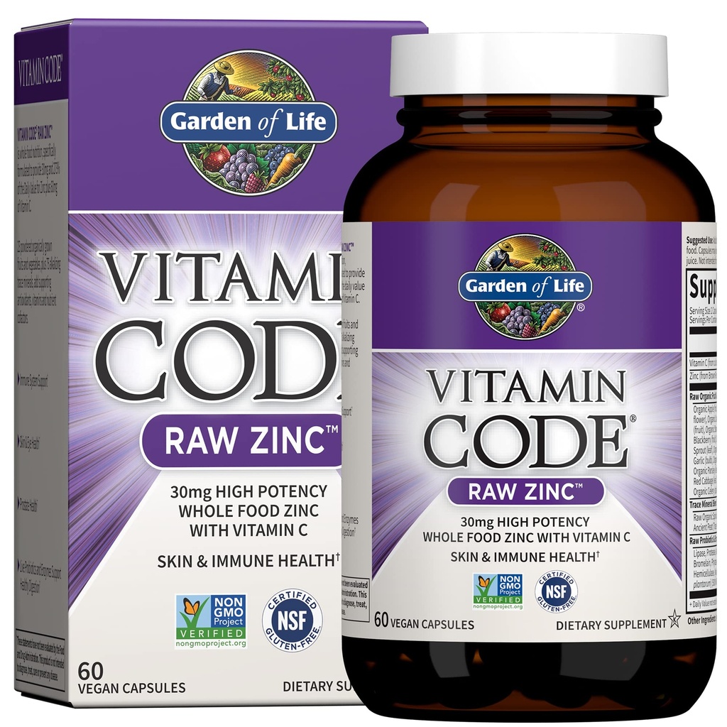 Zahrada života Zinek 30 mg + Sea- jód Kelp Jodová tyreoidní podpora 60 Kapsle