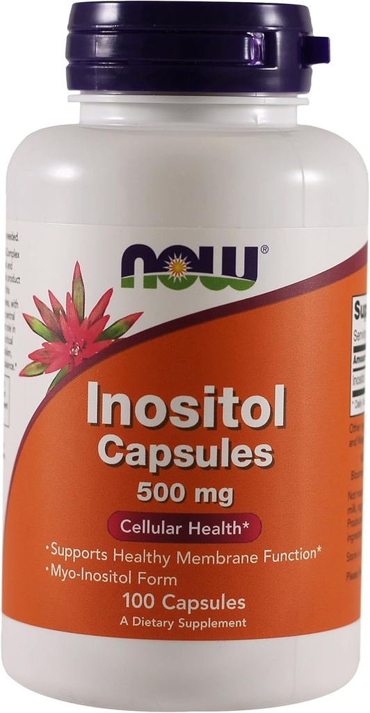 Now Foods Inositol 500 miligramů 100 tobolek (2 balení)