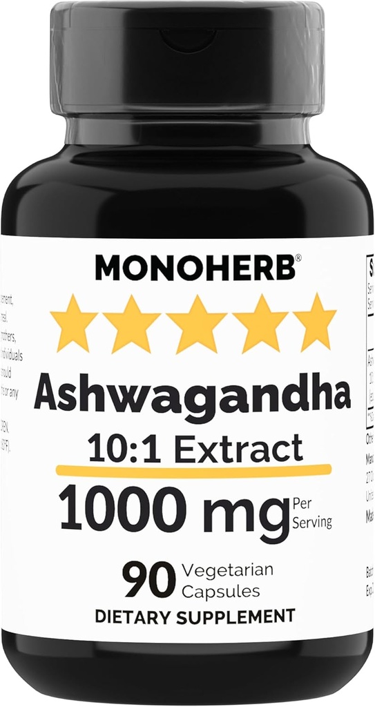 MONOHERB Ashwagandha Extract 1000 mg - 90 Vegetariánských tobolek