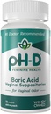 pH-D Feminin Zdraví - 600 mg Suppositors kyseliny borité - Žena vlastněná - pro Vaginální zápach Use - 72 Počet