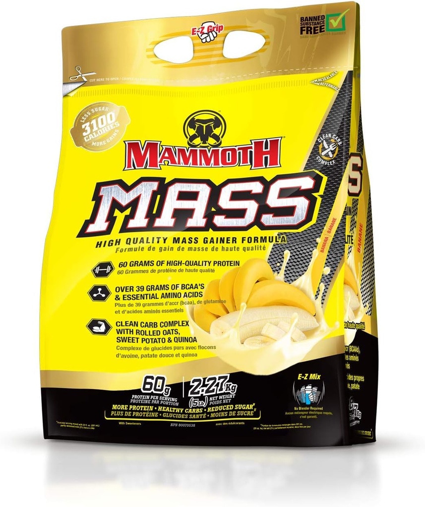 Interaktivní Nutrition Mammoth Mass Dodatek, 5 liber, Banán, 2.2kg Banán