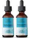 HERBAMAMA Herbal Liquid Drops Kit - Bundle of Motherwort Extract & Ashwagandha Tincture 2 fl oz - Vegan, Non- GMO, Sugar & Alcohol- Free - 2 Pack