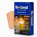 Relieve 4% Lidokain Záplaty Maximální síla - Aluminum- Free, Water Residant a USA Made -Superior Sticking Pain Relief Záplaty rychle uvolní záda, spony a svalovina Paint- 3x6 Inches (31 Počet)